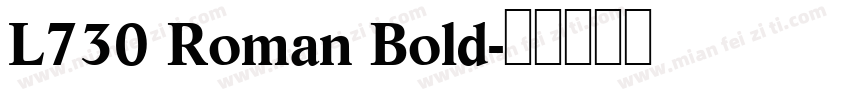 L730 Roman Bold字体转换